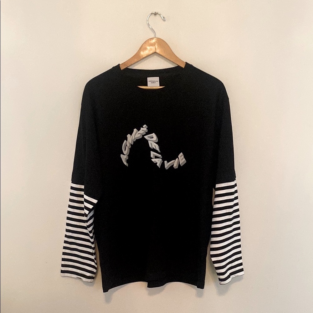 Acme de la Vie Black and White Striped long sleeve T
